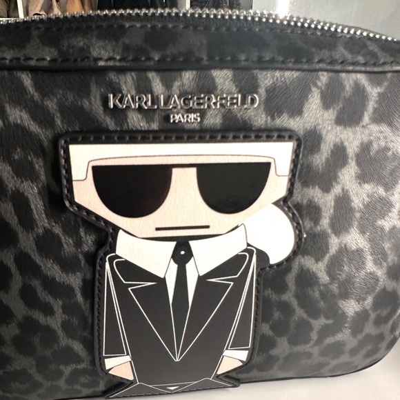 Karl Lagerfeld Leopard Print Camera Bag - Picture 2 of 7